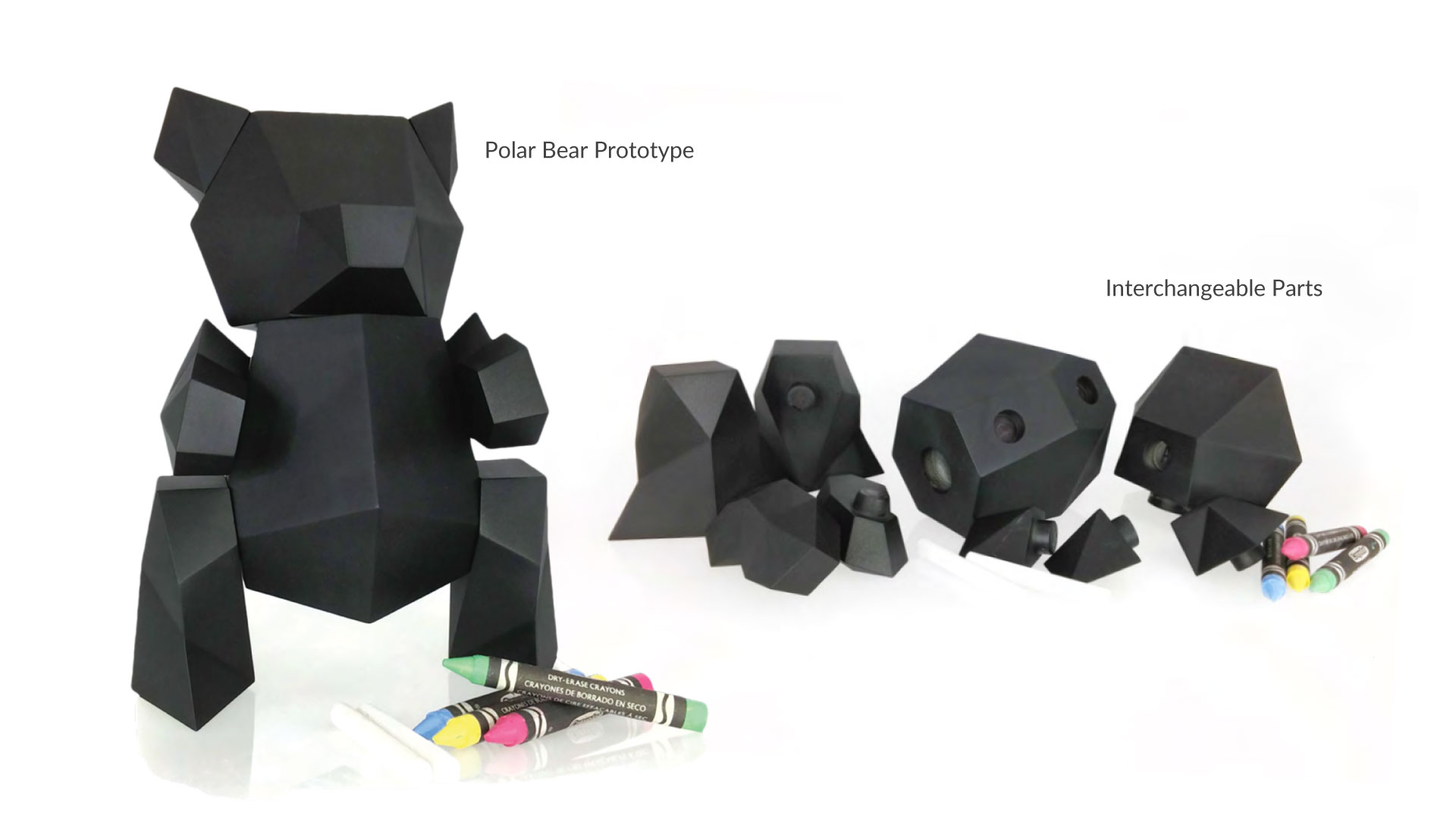 Prototype of Polar Bear, an interchangeable parts toy