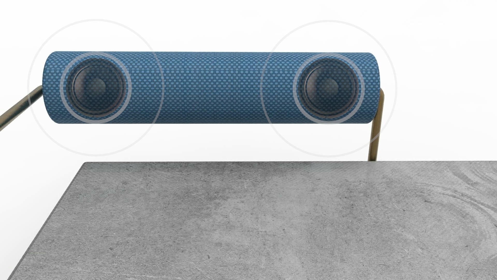 image of a pair of speakers in the sofa