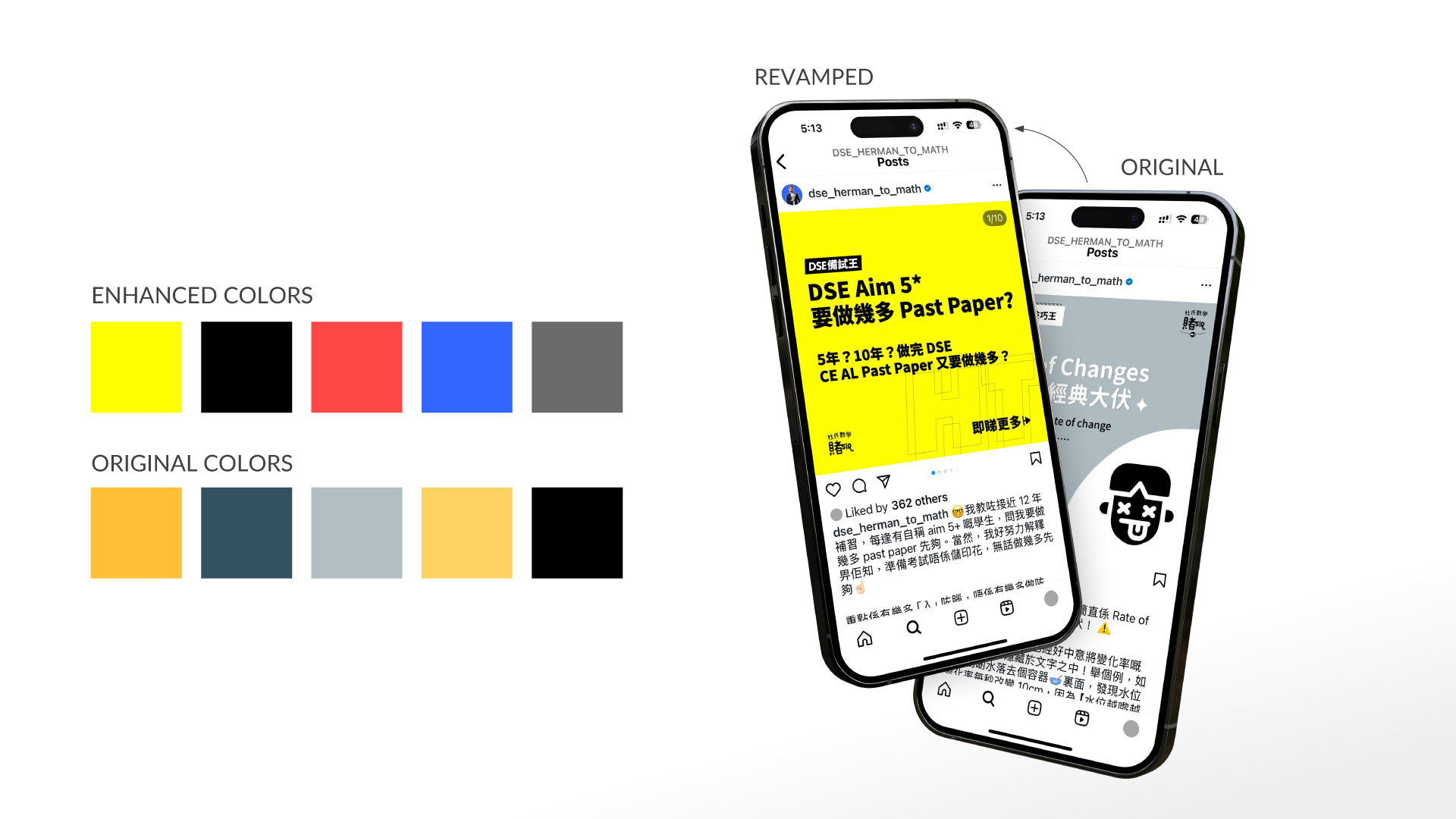Revamped colors and Revamped IG post mockup